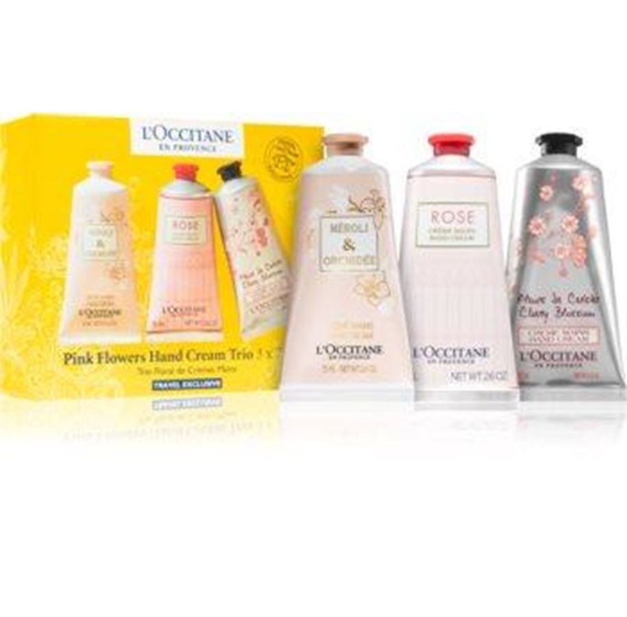 Geschenkbox - L'Occitane Pink Flowers Hand Cream Trio Set - 3253581862094