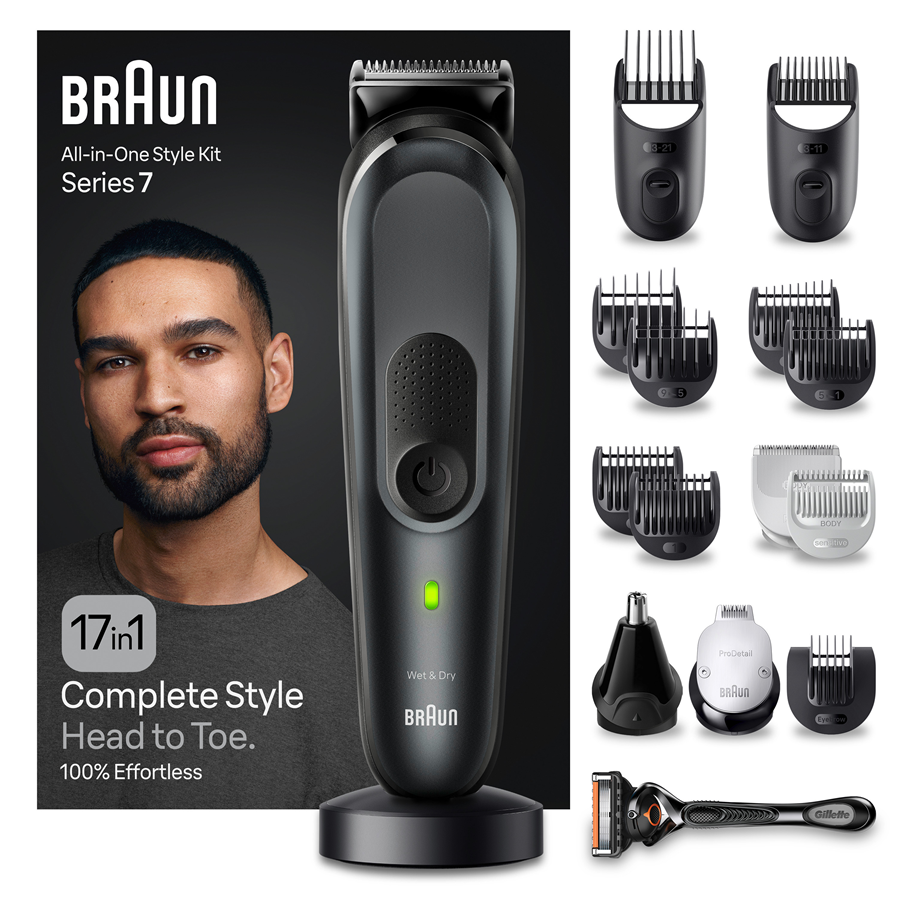 Haarschneidegeräte - Braun Body trimmer Styler MGK7491 Black / Slate Grey - 4210201447597