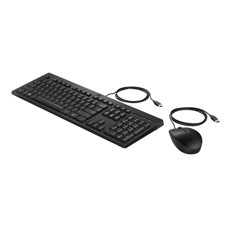 Tastaturen - HP 225 - Tastatur & Maus Set - Englisch - Schwarz - 286J4AA#ABU