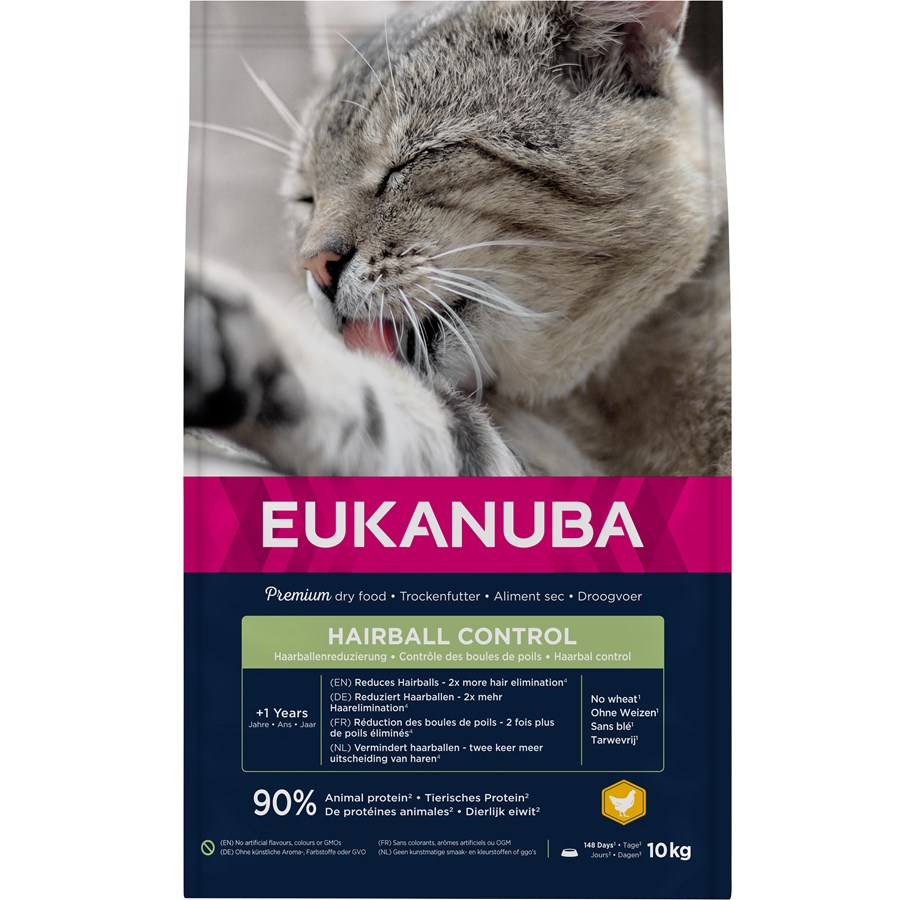 Katzen - Eukanuba Cat Hairball Control Adult 10kg - EK051000