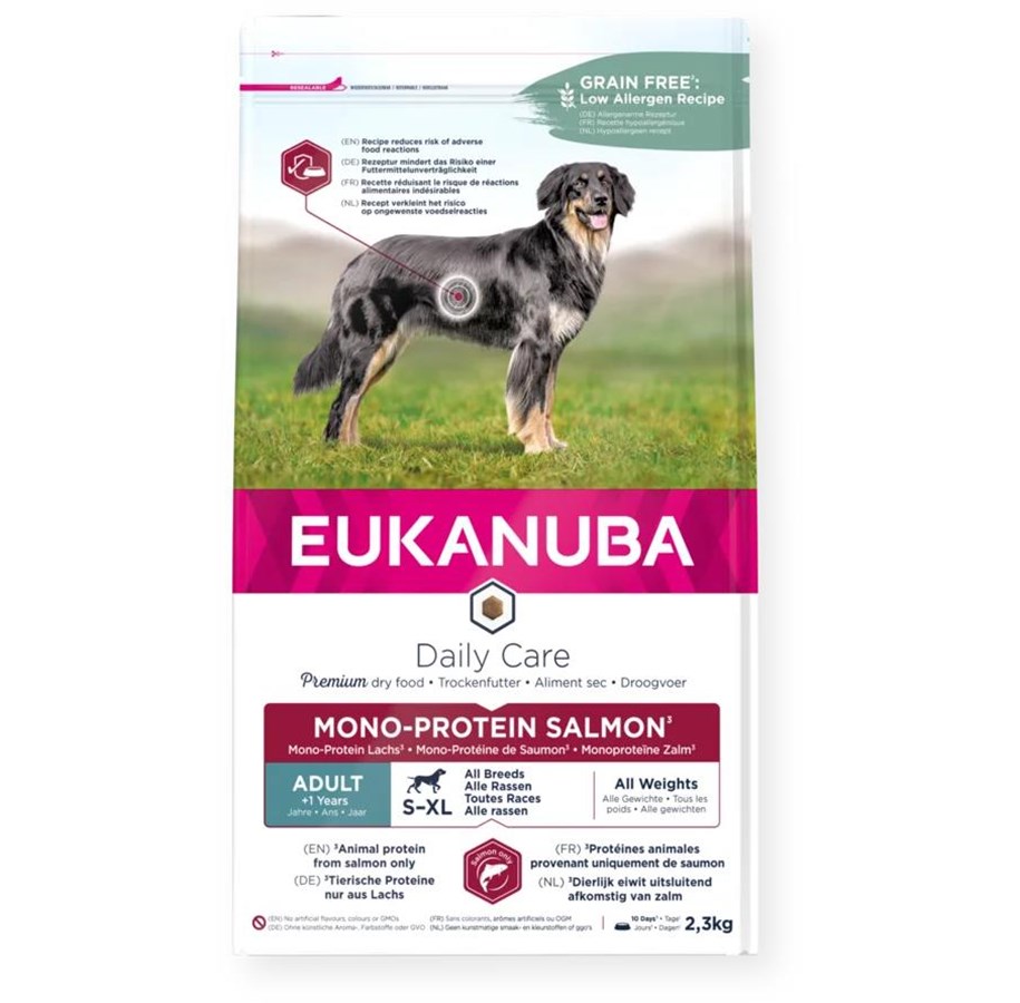 Hunde - Eukanuba Daily Care Mono-Protein Adult All Breed Salmon 2.3kg - EH700230
