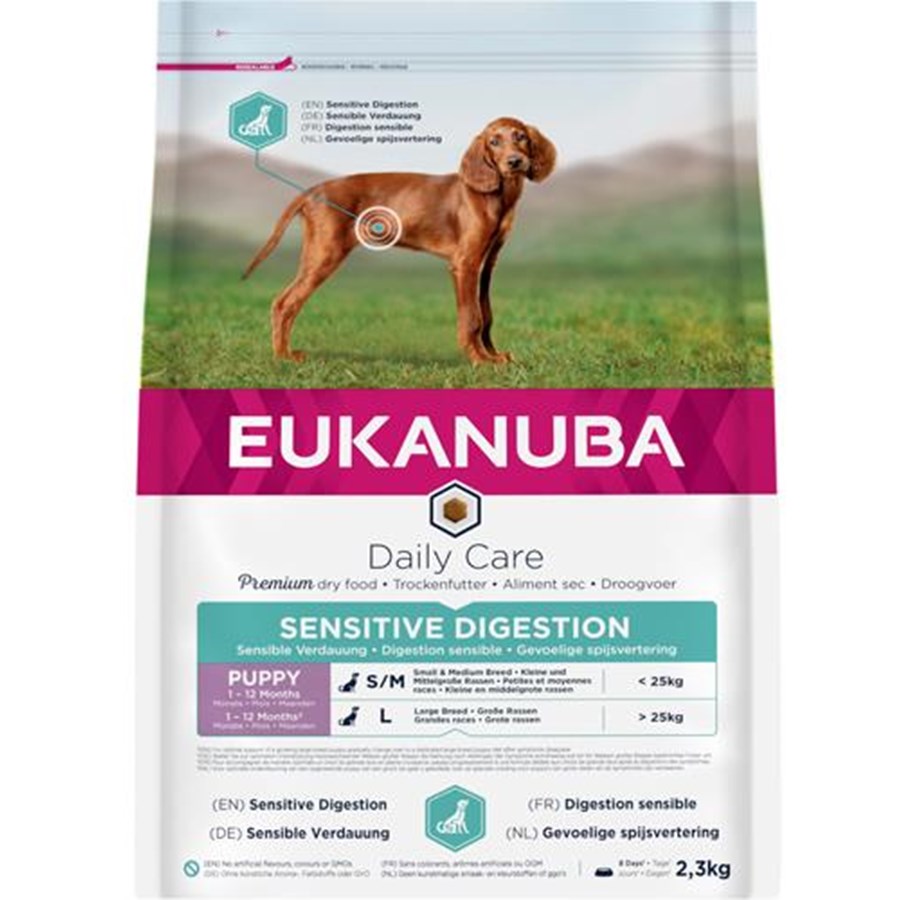 Hunde - Eukanuba Daily Care Sensitive Digestion Puppy All Breed 2.3kg - EH690230