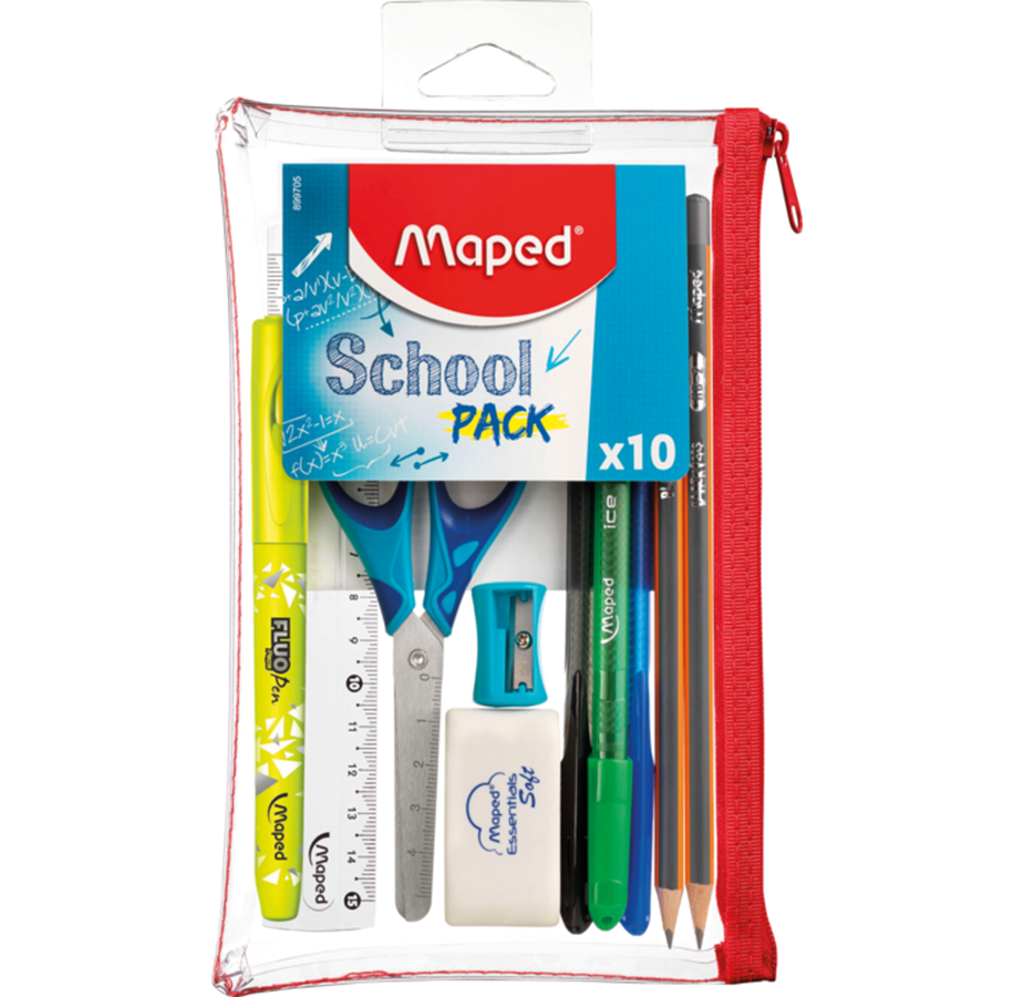 Utensilien zum Schreiben und Zeichnen - Maped School set with 10 pcs. - 899705