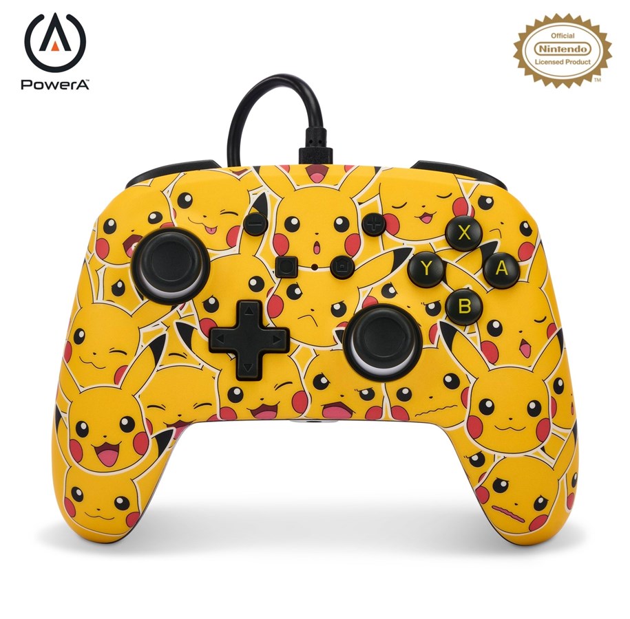 Gaming Zubehör - PowerA Enhanced Wired Controller for Nintendo Switch - Pikachu Moods - Wired Controller - Nintendo Switch - NSGP0083-01