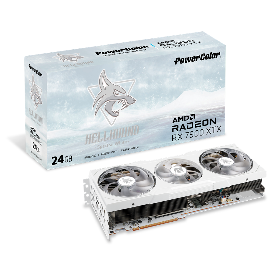 Grafikkarte - PowerColor Radeon RX 7900 XTX Hellhound Spectral White - 24GB GDDR6 RAM - Grafikkarte - RX7900XTX 24G-L/OC/WHITE