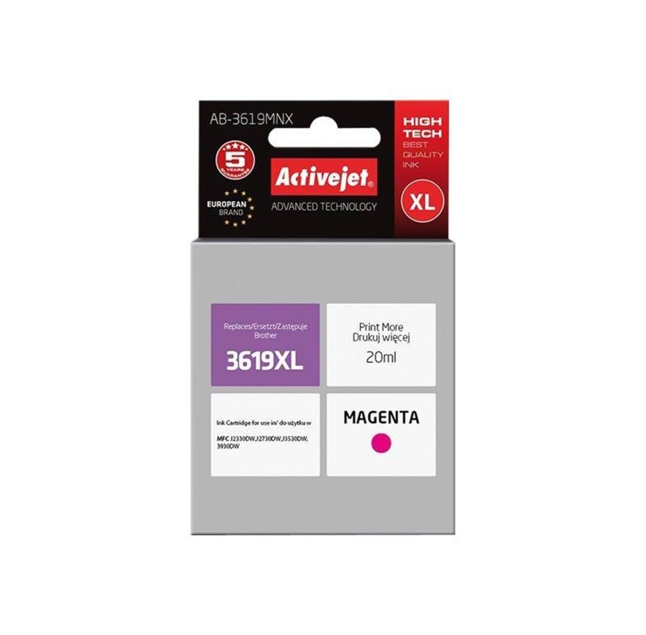 Druckerzubehör - Tinte & Toner - ActiveJet Supreme AB-3619MNX - XL - magenta - ink cartridge (alternative for: Brother LC3619XLM) - AB-3619MNX