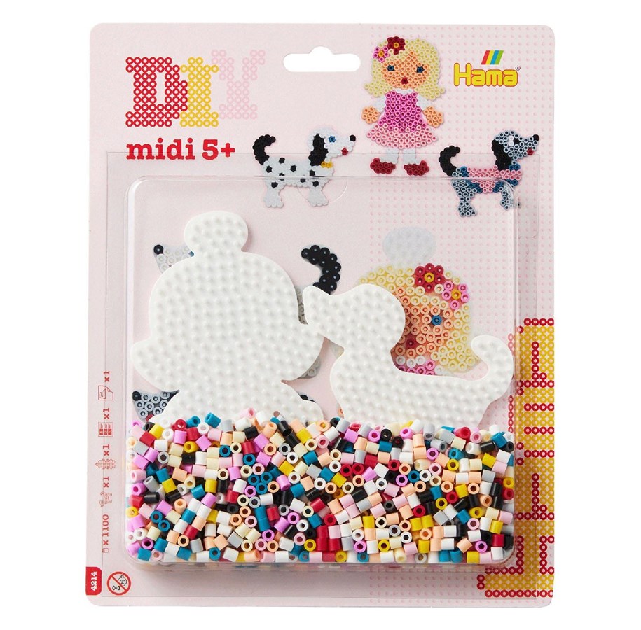 Kunst & Handwerk Ausstattung - Hama Ironing Bead Set Dogs 1100 pcs - 4214