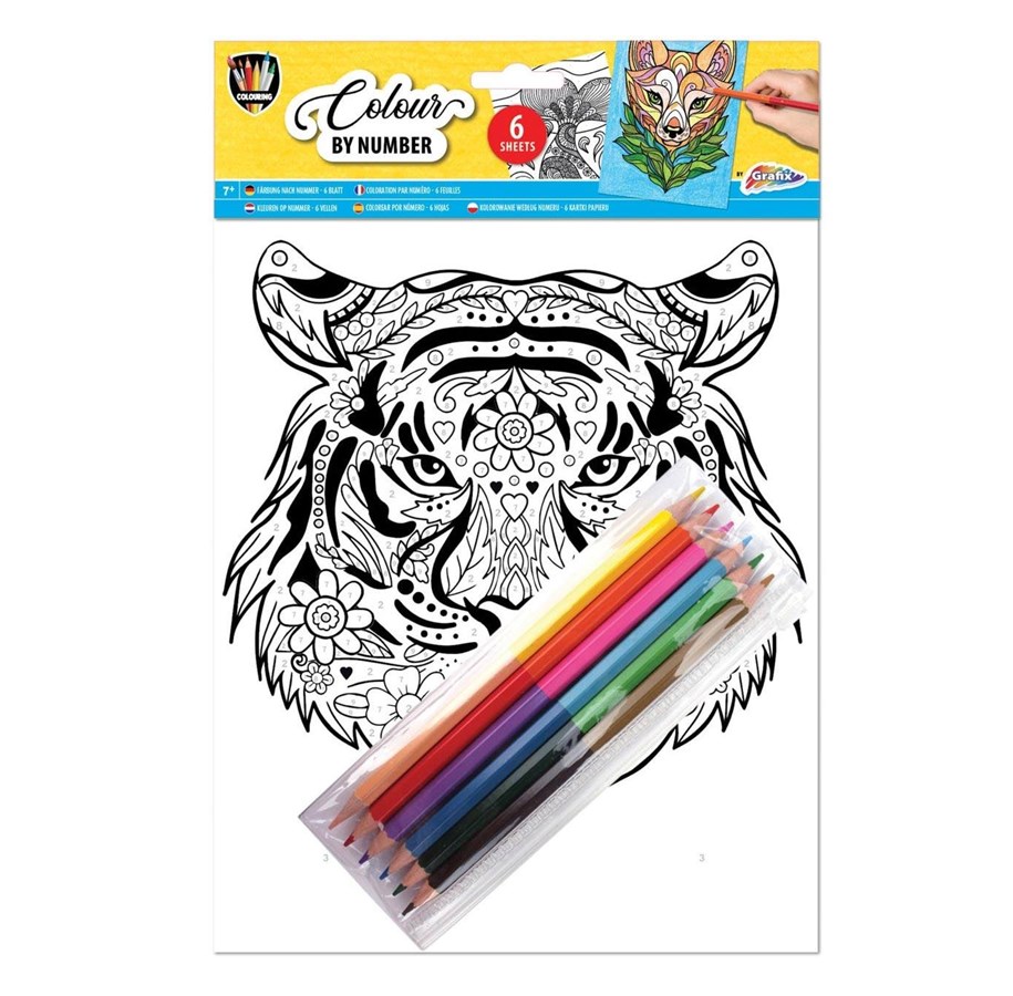 Kleine Mitbringsel für Kinder - Grafix Color by Number A4 - Assorted - 150058