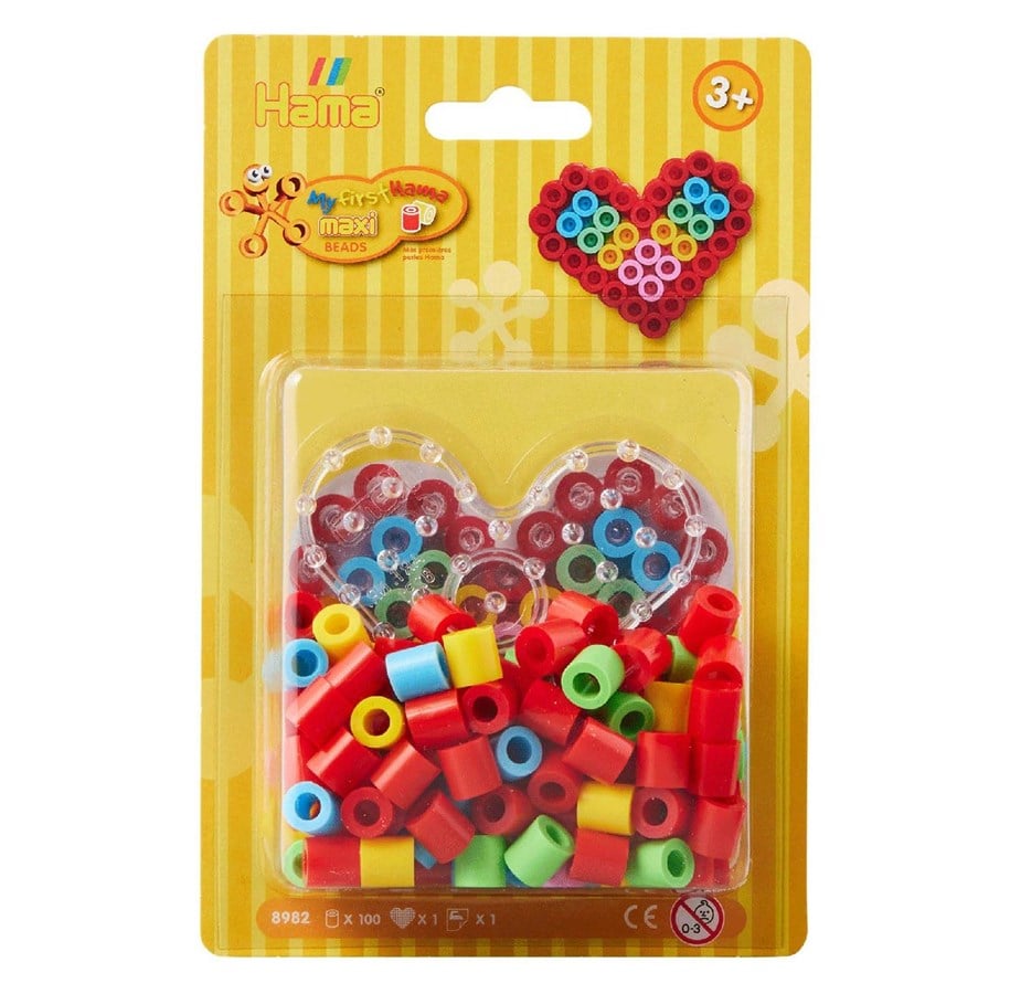 Kreativ-Spiele - Hama Ironing Bead Set Maxi - Heart 100 pcs. - 8982