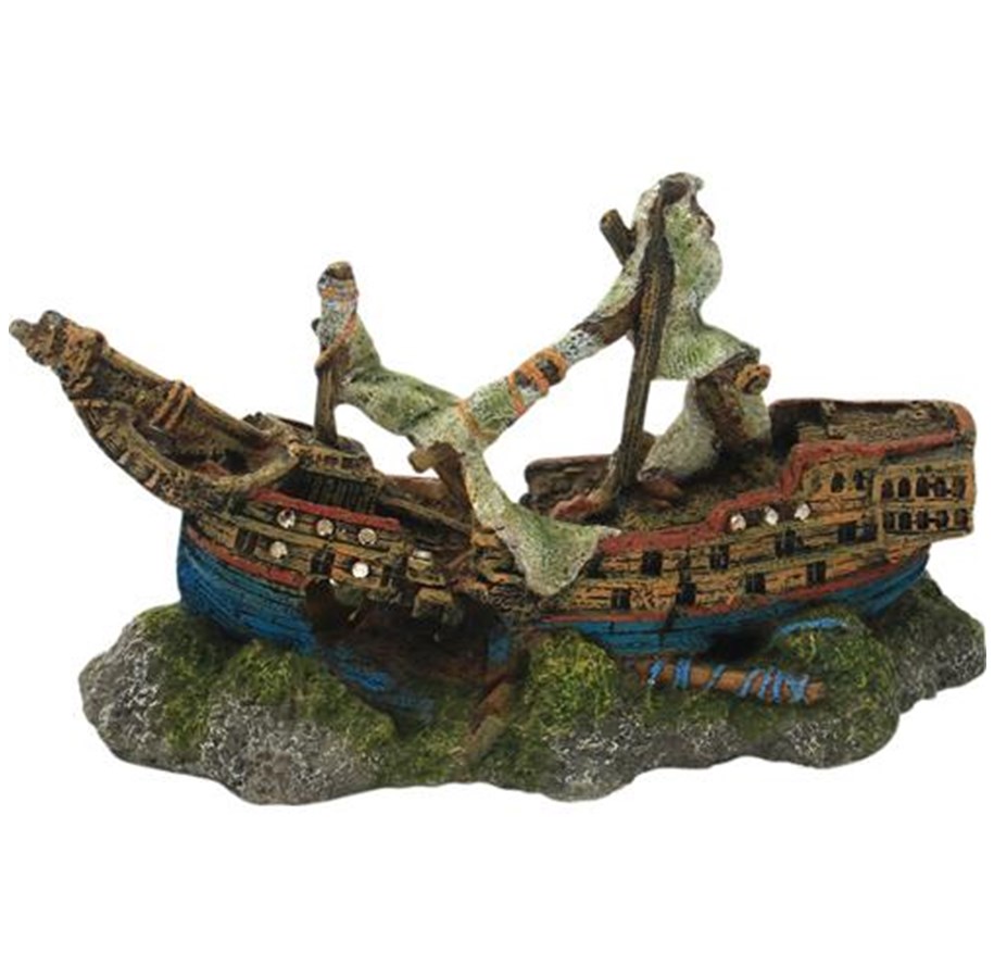 Fische - 4FISH Shipwreck 22.4x9x12 cm - AT47349