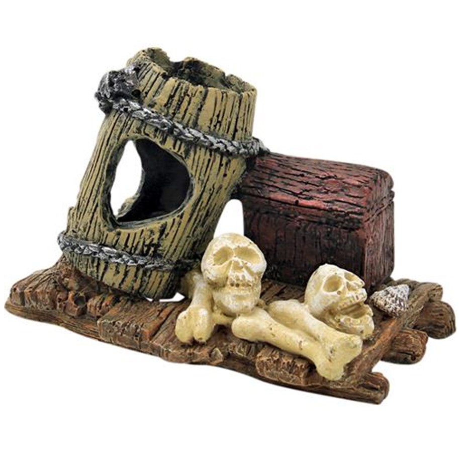 Fische - 4FISH Barrel and skulls 12x7.5x7.3 cm - AT47453