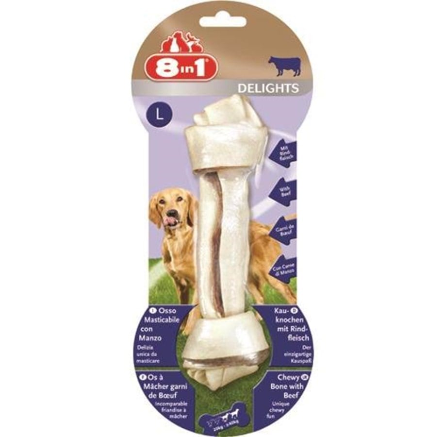 Hunde - 8 in 1 8in1 Delights chewing bone Beef L - T660442