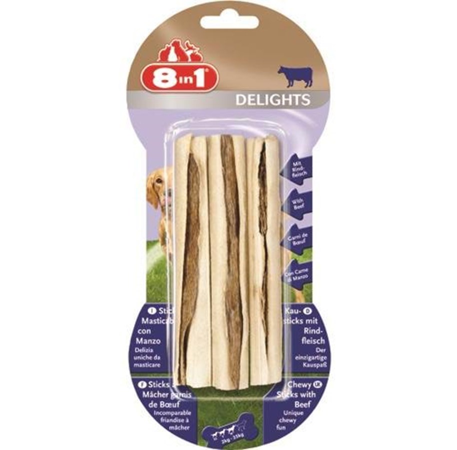 Hunde - 8 in 1 8in1 Delights Beef Sticks - T660443
