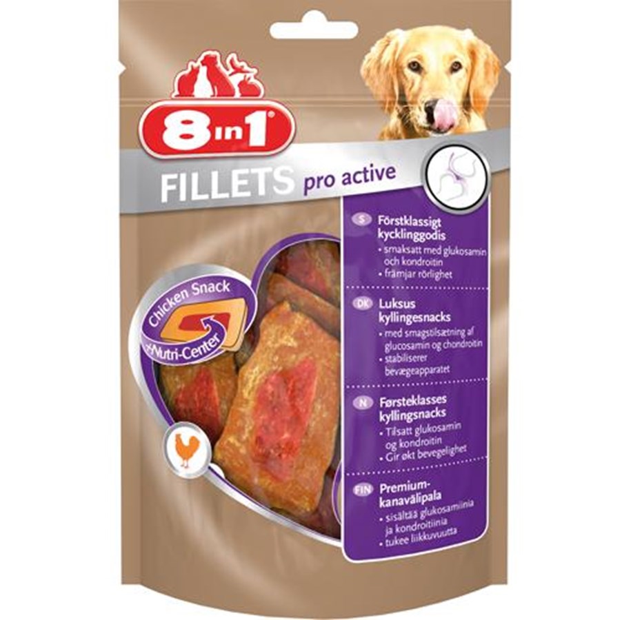 Hunde - 8 in 1 8in1 Fillets Pro Active 80g - T660982