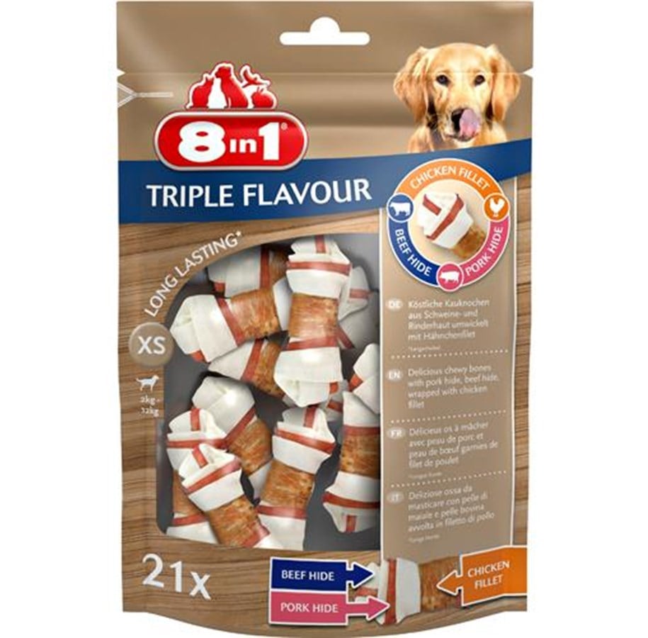 Hunde - 8 in 1 8in1 Triple Flavour XS 21 pcs - T661427