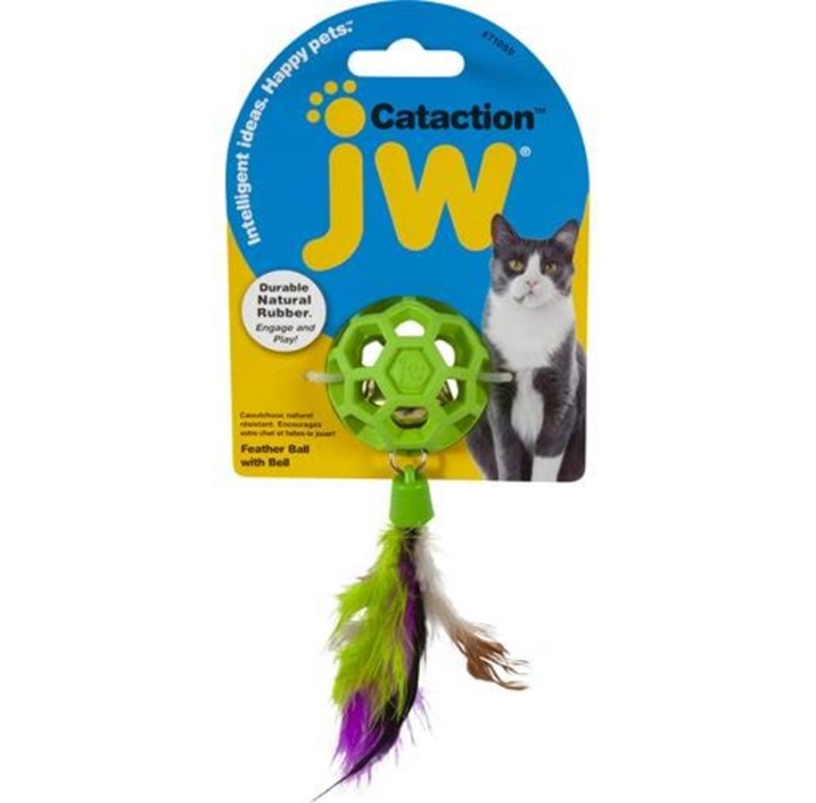 Katzen - JW Cataction Feather Ball w/ Bell - K710592