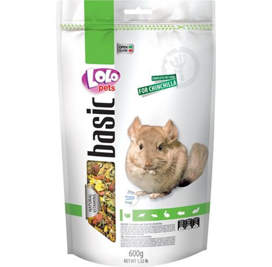 Nagetiere - Lolo Pets Chinchilla feed complete 600g resealable - HT70164