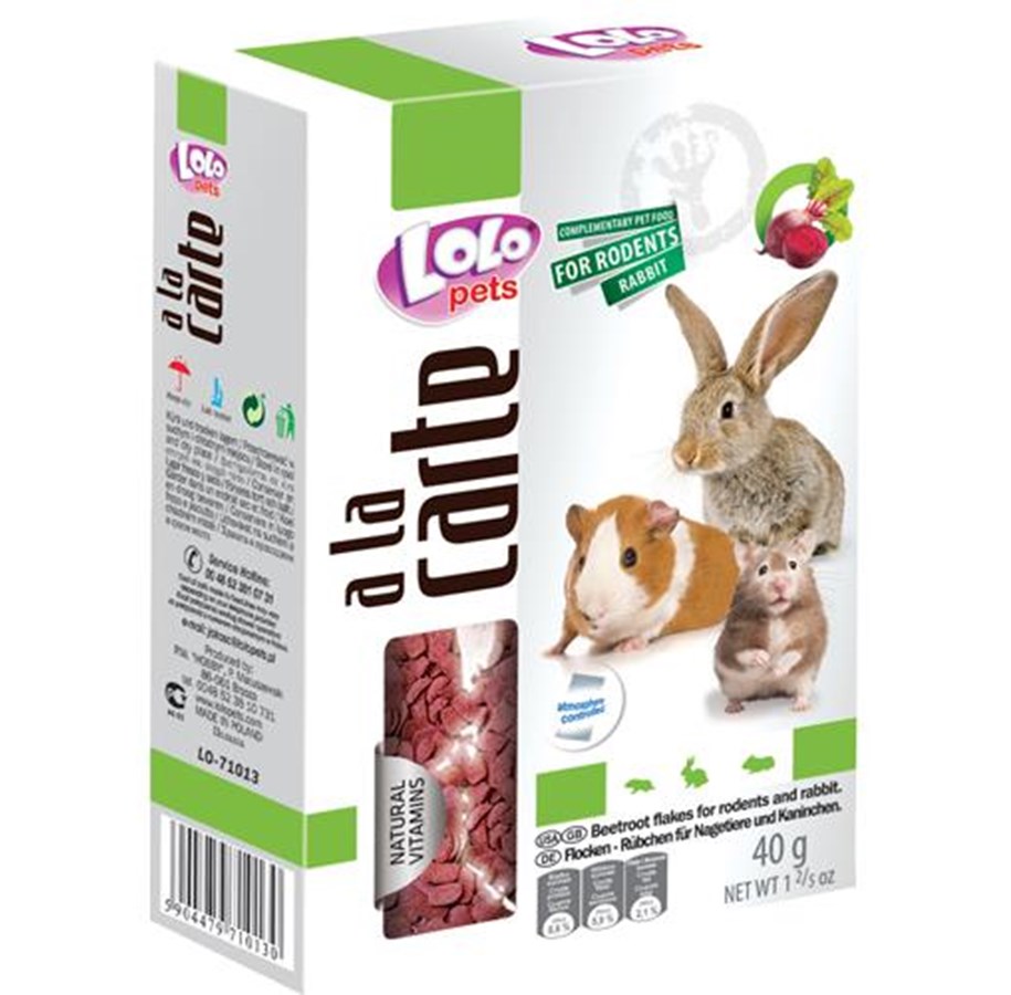 Nagetiere - Lolo Pets A la carte flakes - beetroot 40 g - HT71013