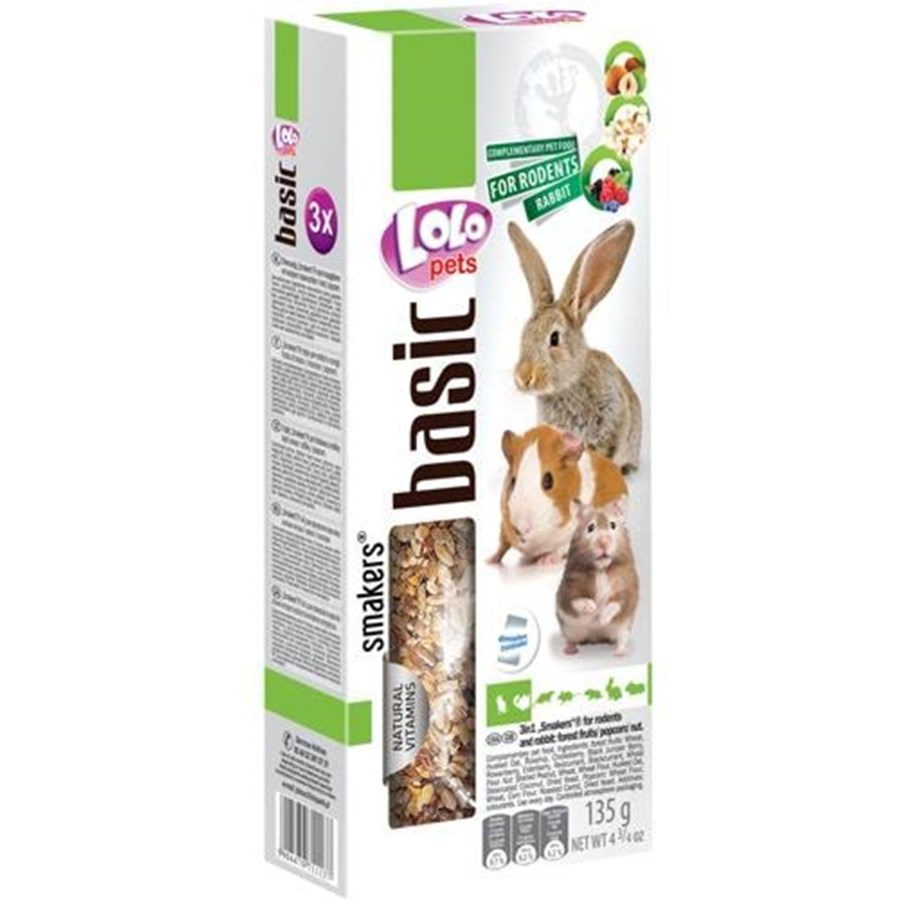 Nagetiere - Lolo Pets 3x seed sticks rodent/rabbit assorted - HT71113