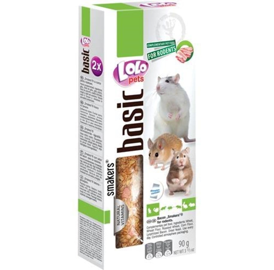 Nagetiere - Lolo Pets 2xseed sticks rodent/rabbit bacon - HT71119