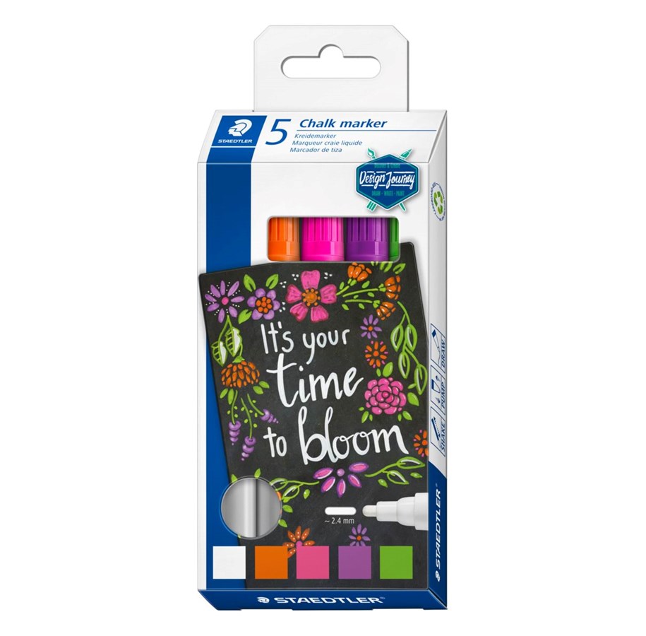 Utensilien zum Schreiben und Zeichnen - Staedtler Chalk marker Lumocolor 2.4mm 5pcs - 344 C5