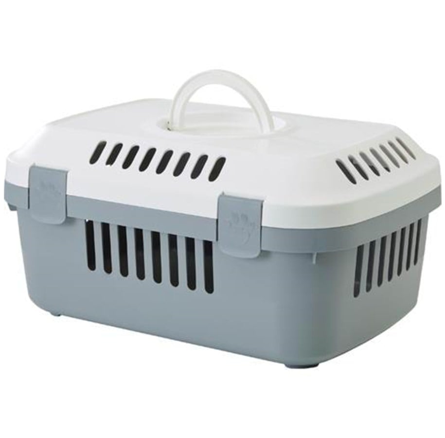 Nagetiere - Savic Discovery compact pet carrier 33x48x23 cm white/grey - K3226K