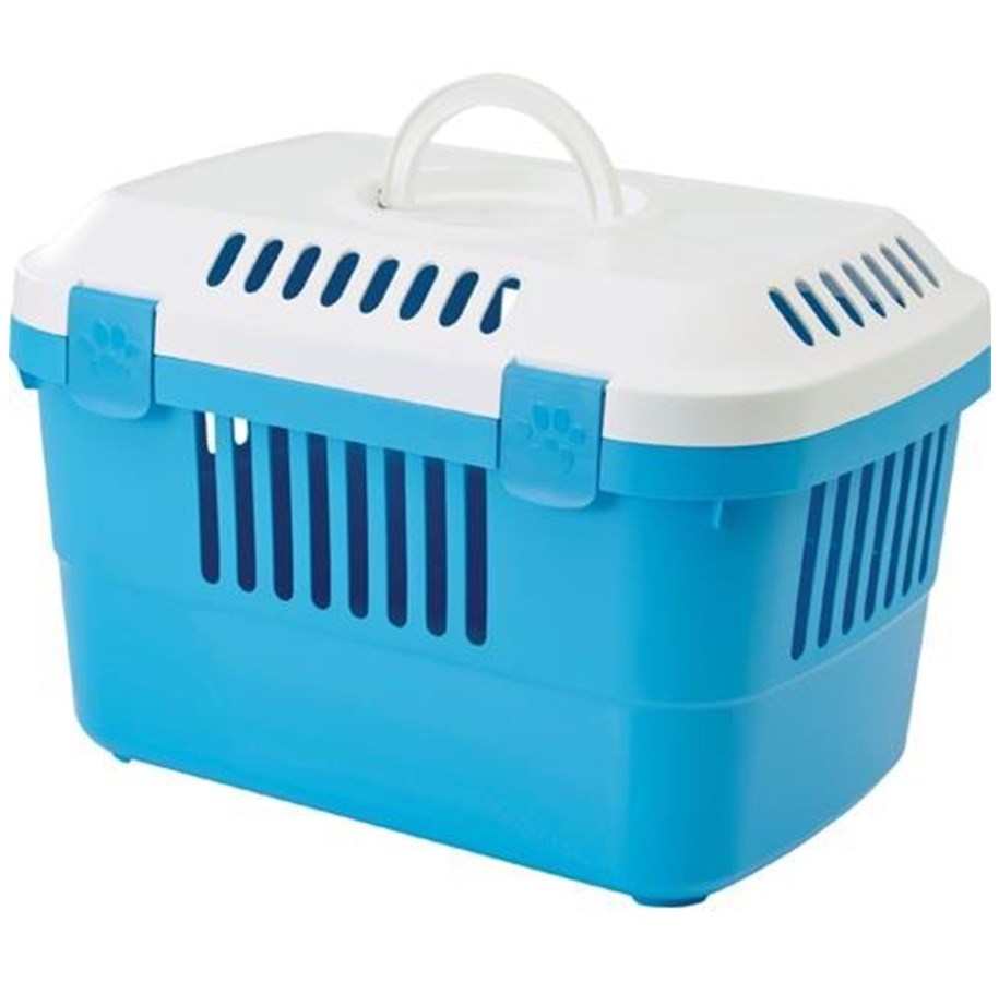 Katzen - Savic Discovery 1 pet carrier 33x48x31 cm white/blue - K3227L