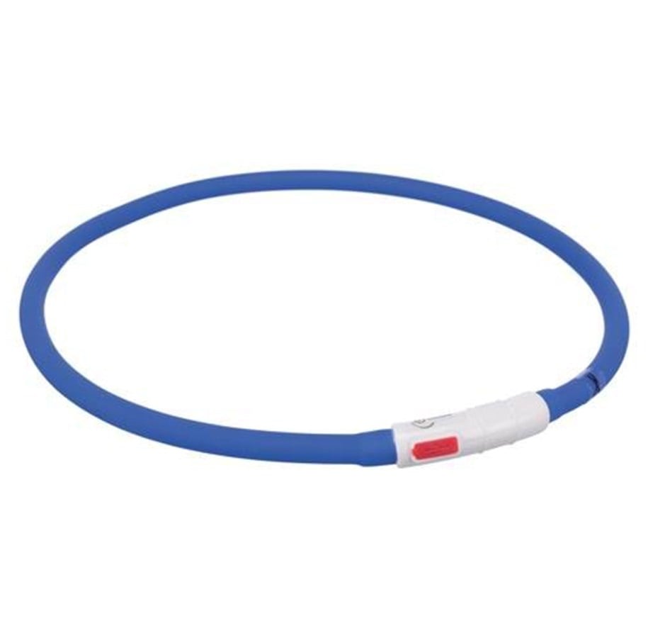Hunde - Trixie USB Flash Light Ring XS–XL: 70 cm/ø 10 mm. Royal Blue - TX12642