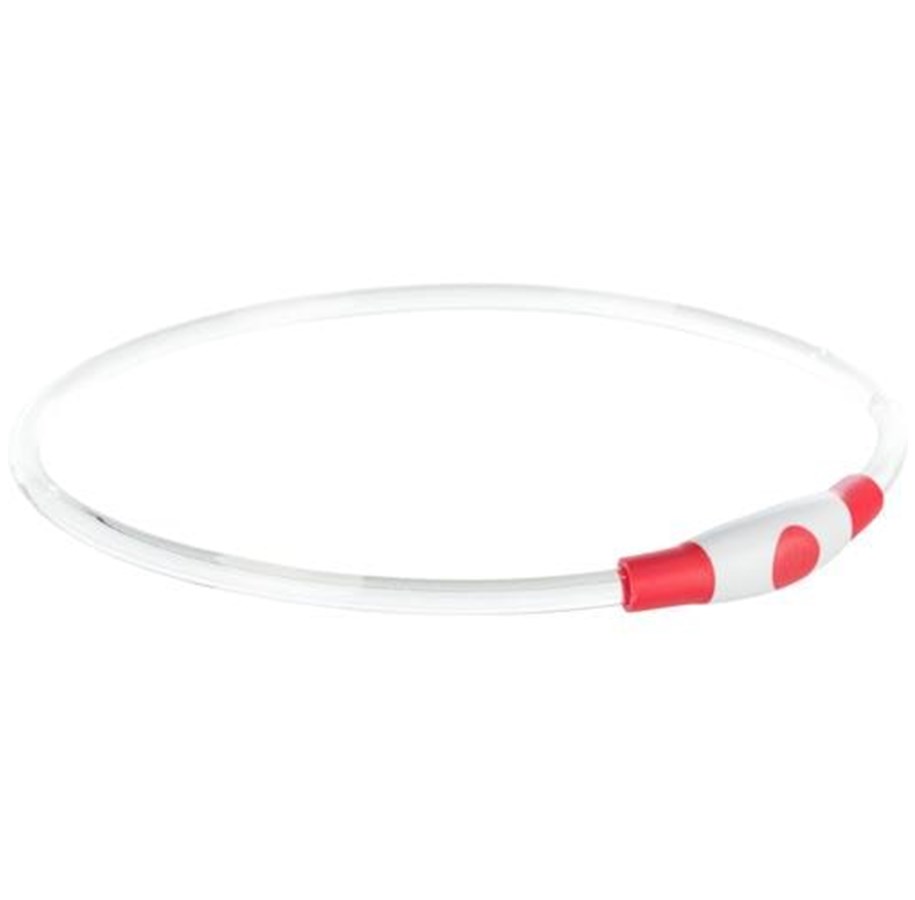 Hunde - Trixie USB Flash Light Ring L–XL: 65 cm/ø 8 mm Red - TX12663
