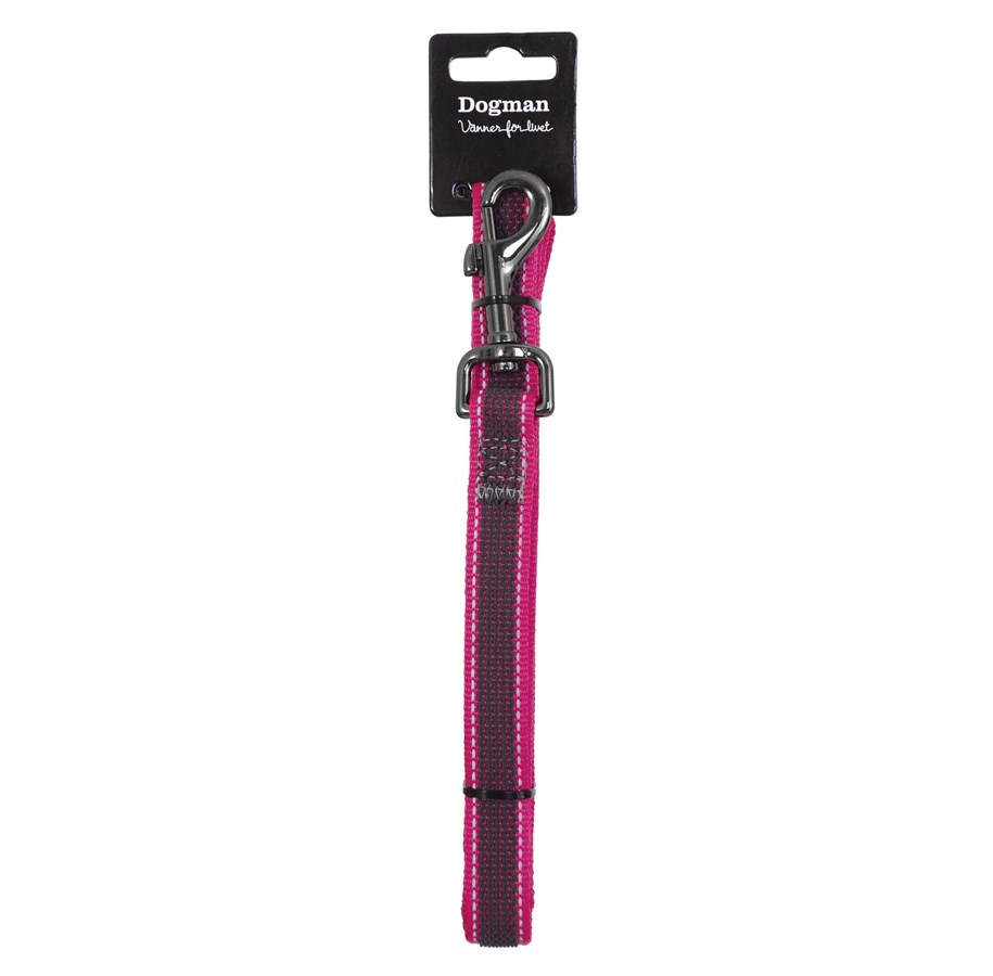 Hunde - Dogman Antirutsch-Leine Iris Pink 300cm - 223214