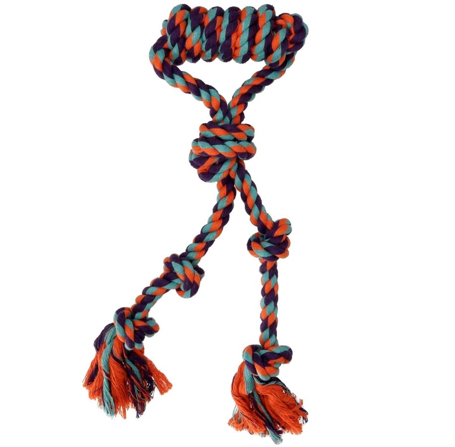 Hunde - Dogman Dog Toy Rope Handle Knot 38cm - 333559