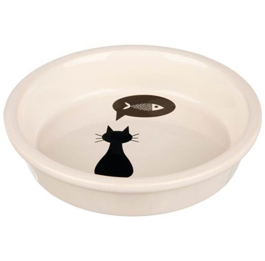 Katzen - Trixie Ceramic Bowl cat 0.25 l/ø 13 cm white - TX24499