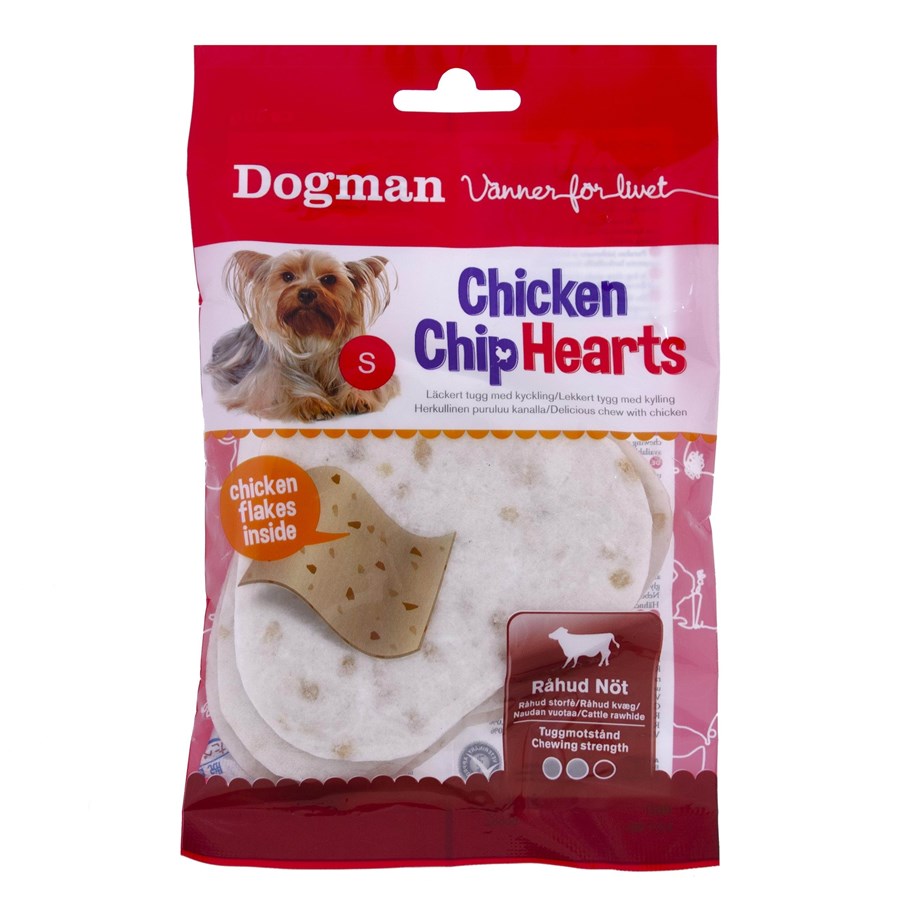 Hunde - Dogman Dog Treats Chicken Chip Hearts 30g - 320212