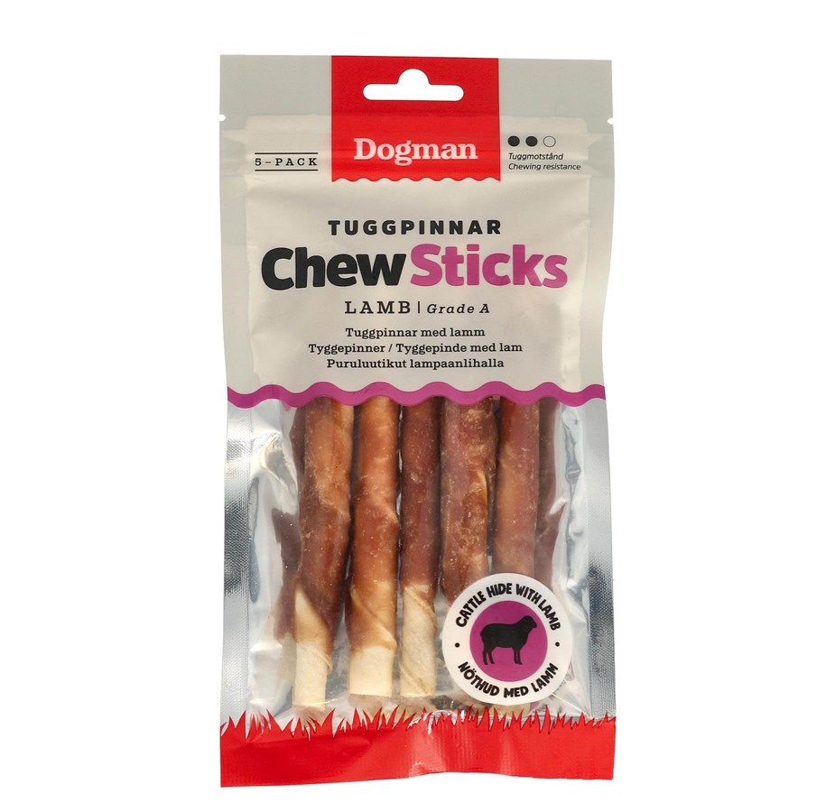 Hunde - Dogman Chew sticks with lamb 5p - 310237