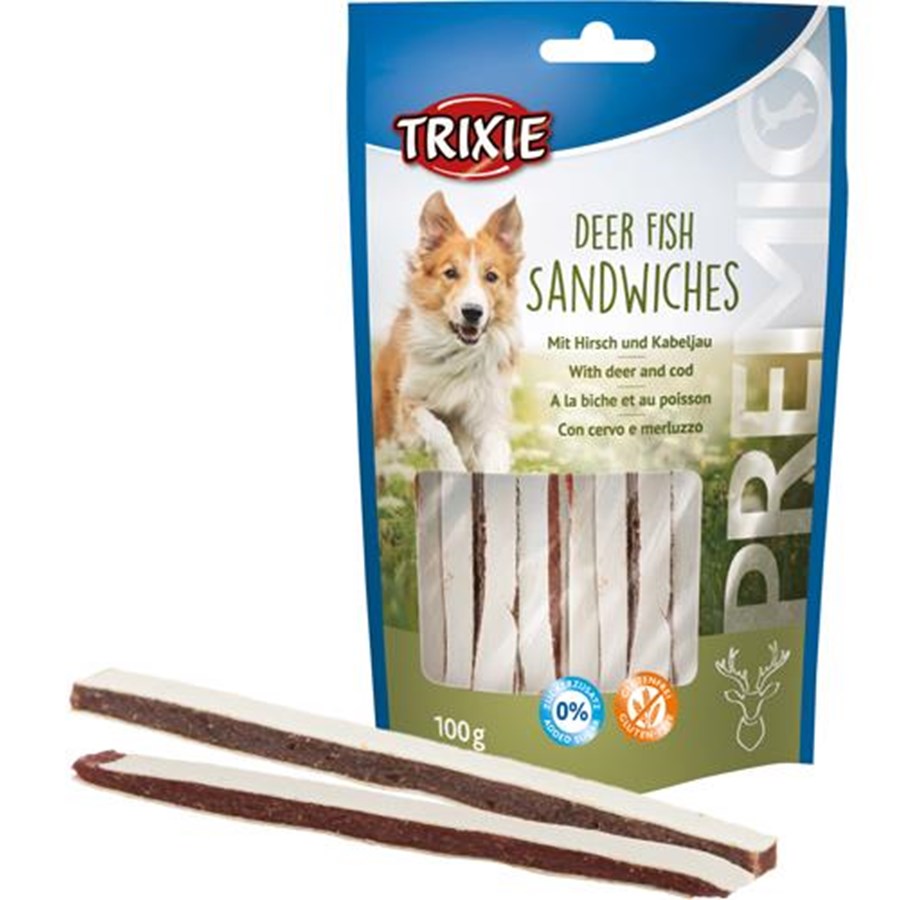 Hunde - Trixie PREMIO Deer Fish Sandwiches 100 g - TX31868