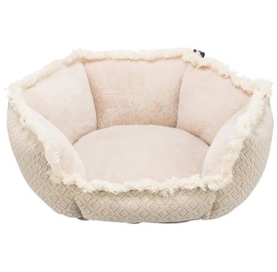 Hunde - Trixie Boho bed square 65 × 65 cm beige - TX38213