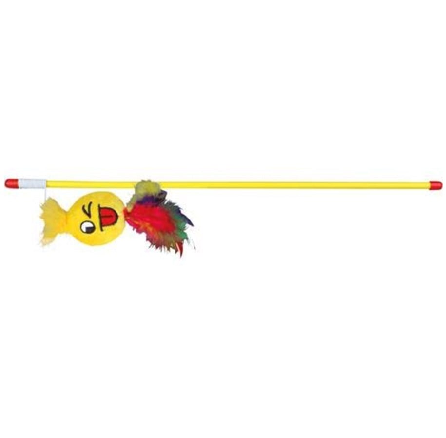Katzen - Trixie Playing Rod with Smiley 50cm assorted colours - TX45797
