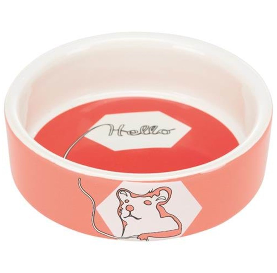Nagetiere - Trixie Ceramic Bowl hamster 90 ml/ø 8 cm assorted colours - TX60734