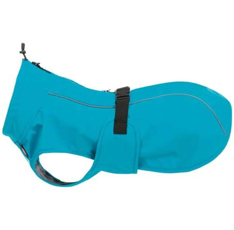 Hunde - Trixie Vimy Raincoat for Dogs XL: 80 cm: 82-108 cm turquoise - TX680209