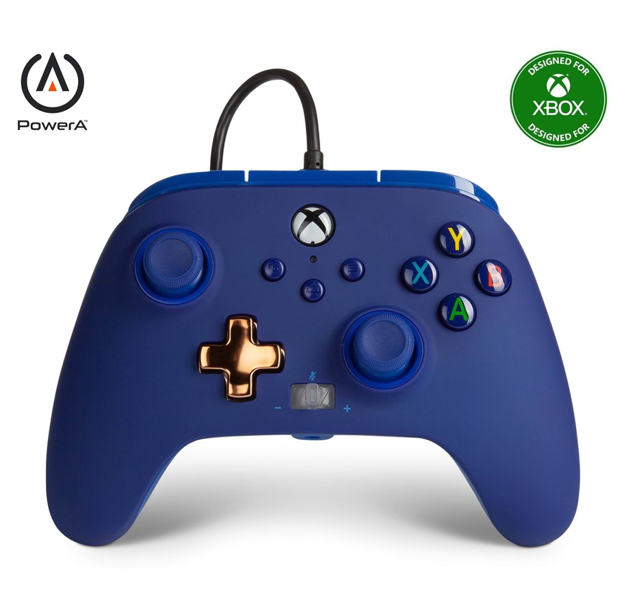 Gaming Zubehör - PowerA Enhanced Wired Controller for Xbox Series X|S - Midnight Blue - Wired Controller - Microsoft Xbox One X - 1518829-02