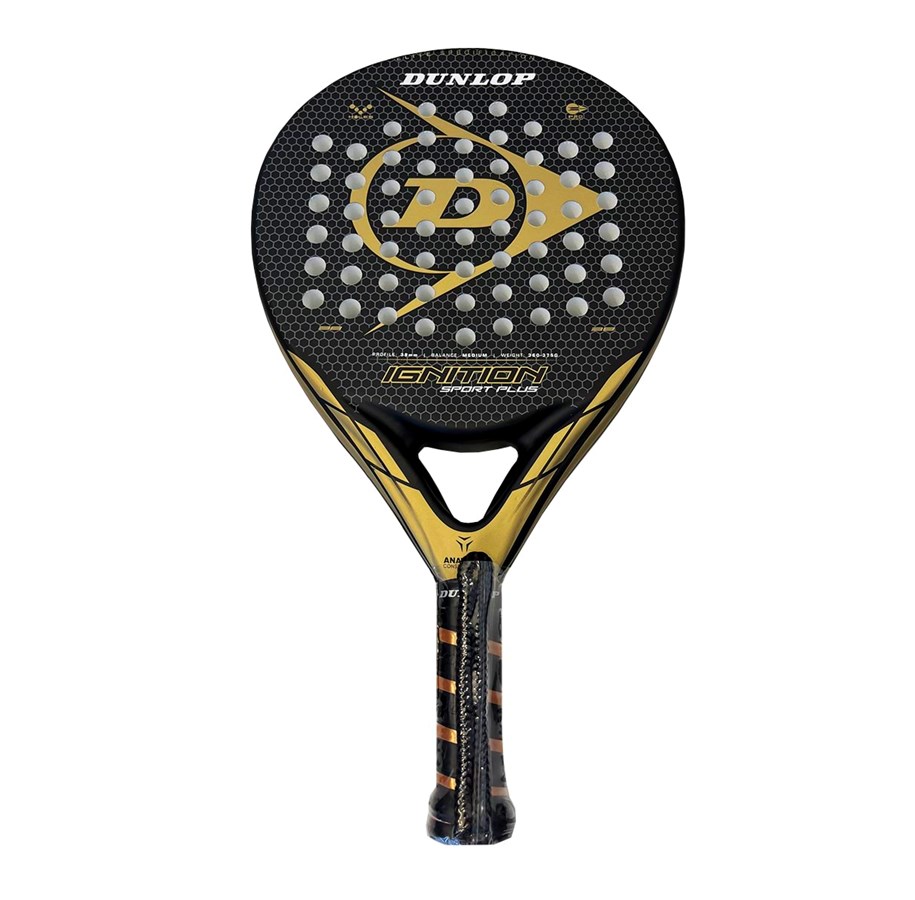 Sport & Fitness - Dunlop Ignition Sport Plus Gold Padelbat - DU626035IONE SIZE