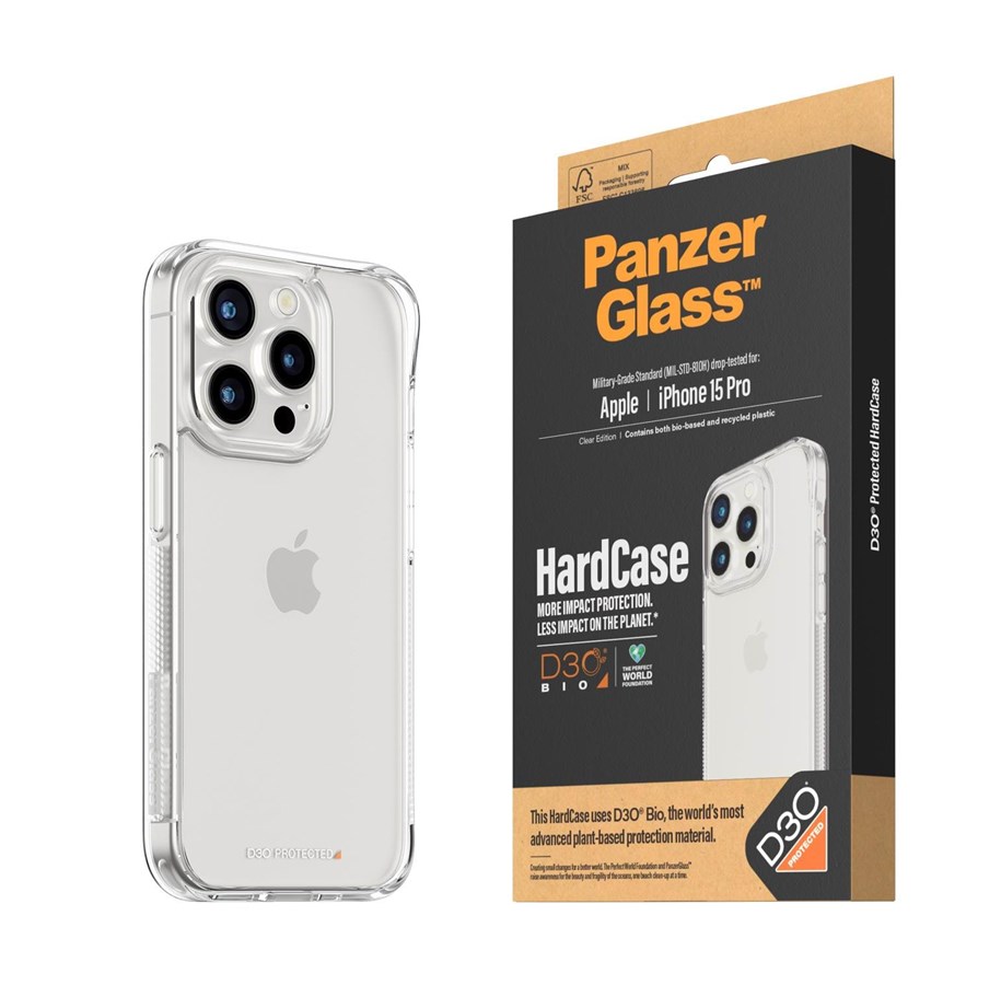 Handys - Cover & Cases - PanzerGlass HardCase with D3O iPhone 15 Pro - PANZER1173
