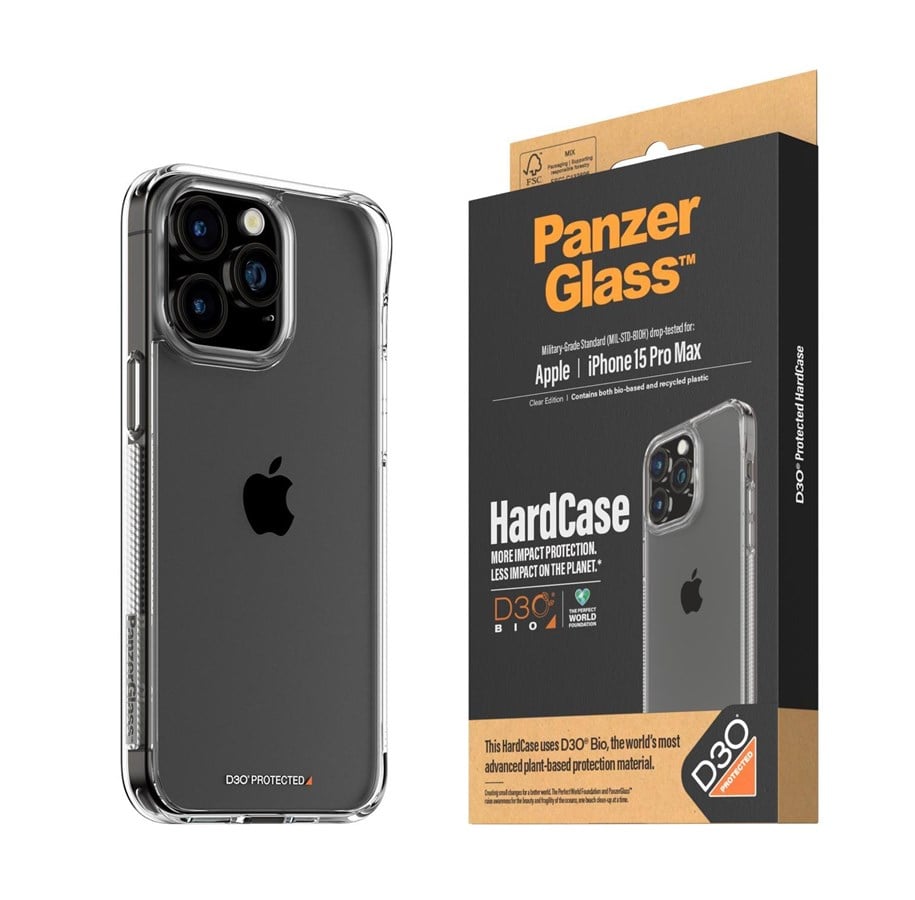 Handys - Cover & Cases - PanzerGlass HardCase with D3O iPhone 15 Pro Max - PANZER1175