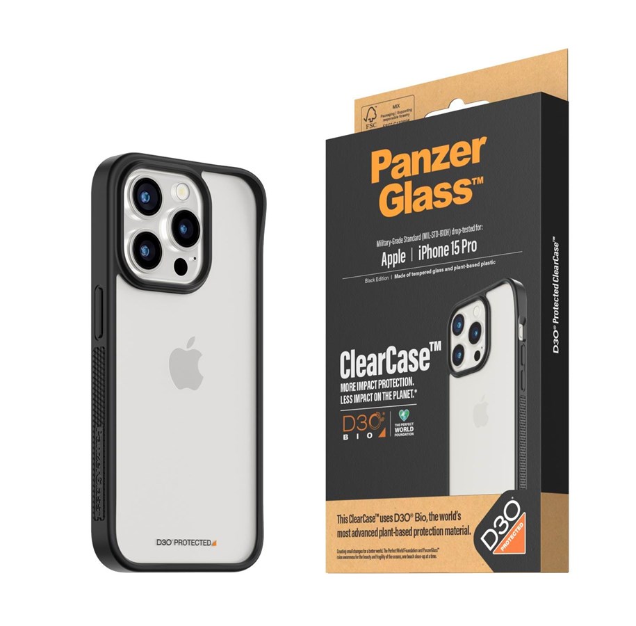 Handys - Cover & Cases - PanzerGlass ClearCase with D3O iPhone 15 Pro - PANZER1177