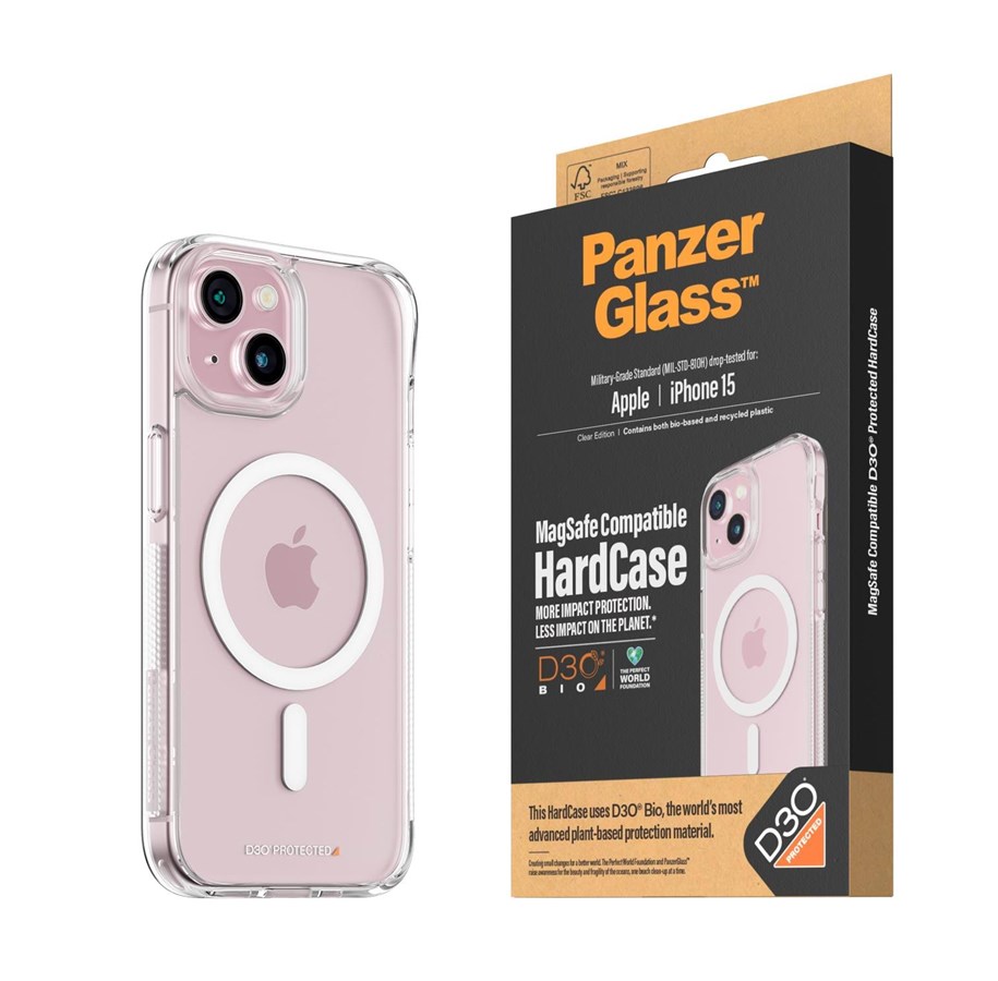 Handys - Cover & Cases - PanzerGlass HardCase MagSafe Compatible with D3O iPhone 15 - PANZER1180