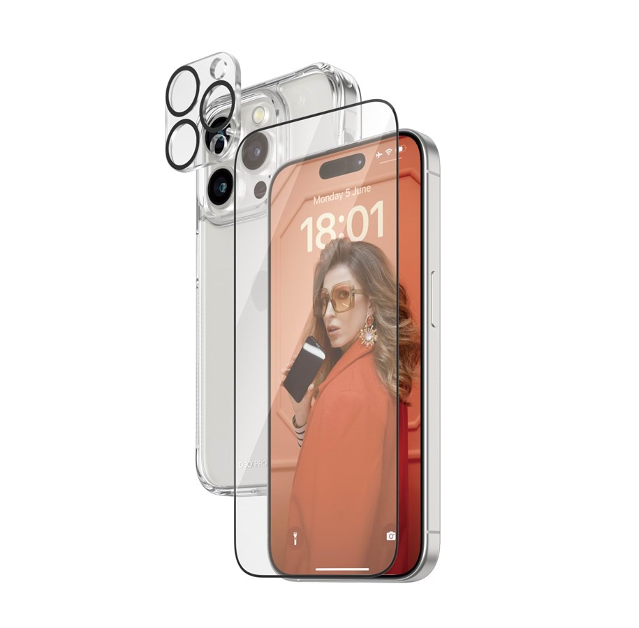 Handys - Schutzfolie - PanzerGlass 3-in-1 Pack iPhone 15 Pro - PANZERB1173+2810