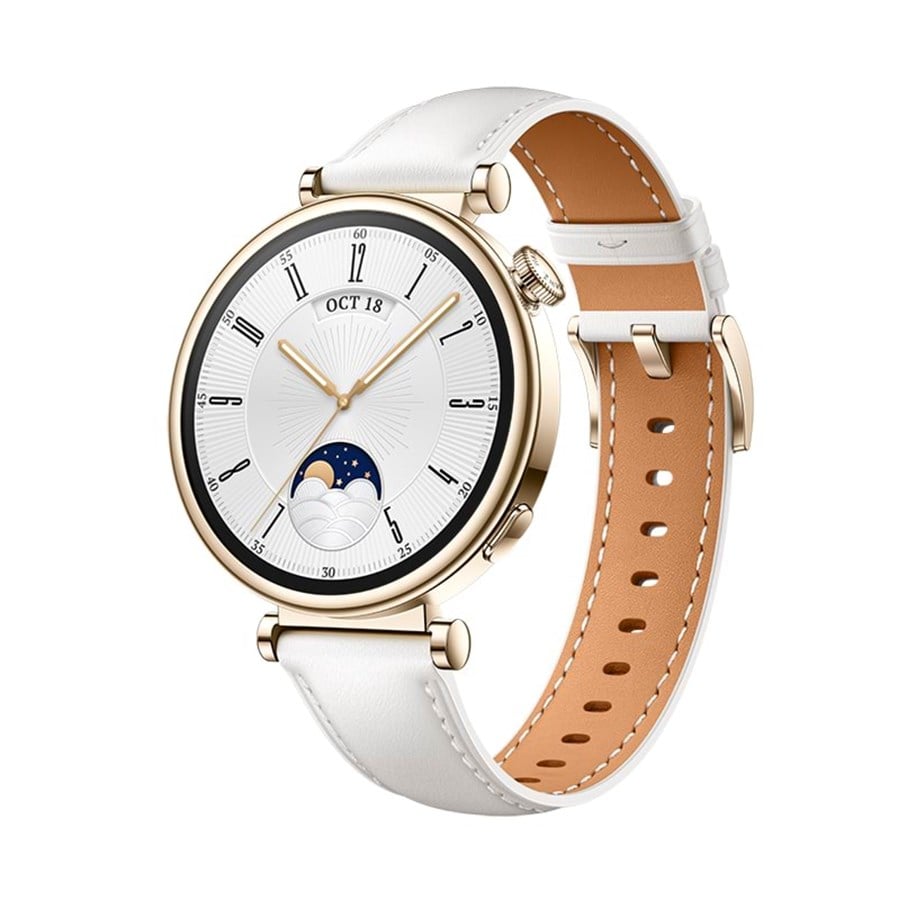 Smartwatches, Pulsuhren, Sportuhren & Schrittzähler - Huawei Watch GT4 41mm - White Leather - 55020BJB