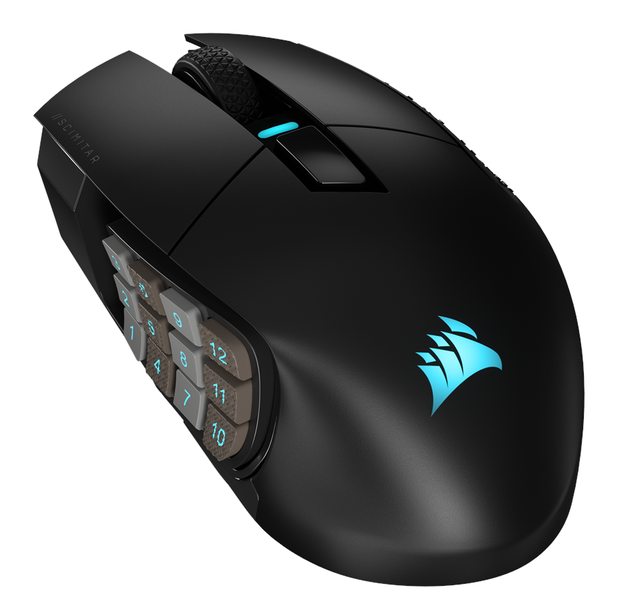 Maus - Corsair SCIMITAR ELITE WIRELESS Gaming Mouse - Maus (Schwarz) - CH-9314311-EU