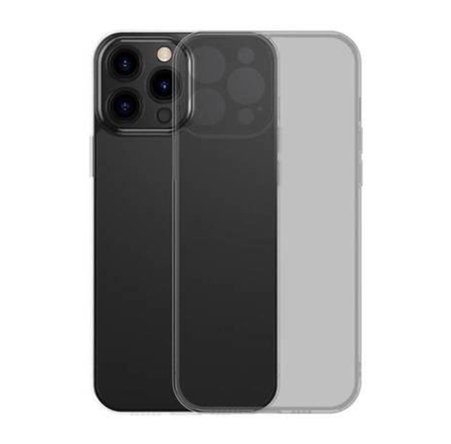 Handys - Cover & Cases - Baseus Frosted Glass Case for iPhone 13 PRO (black) + tempered glass - ARWS001001