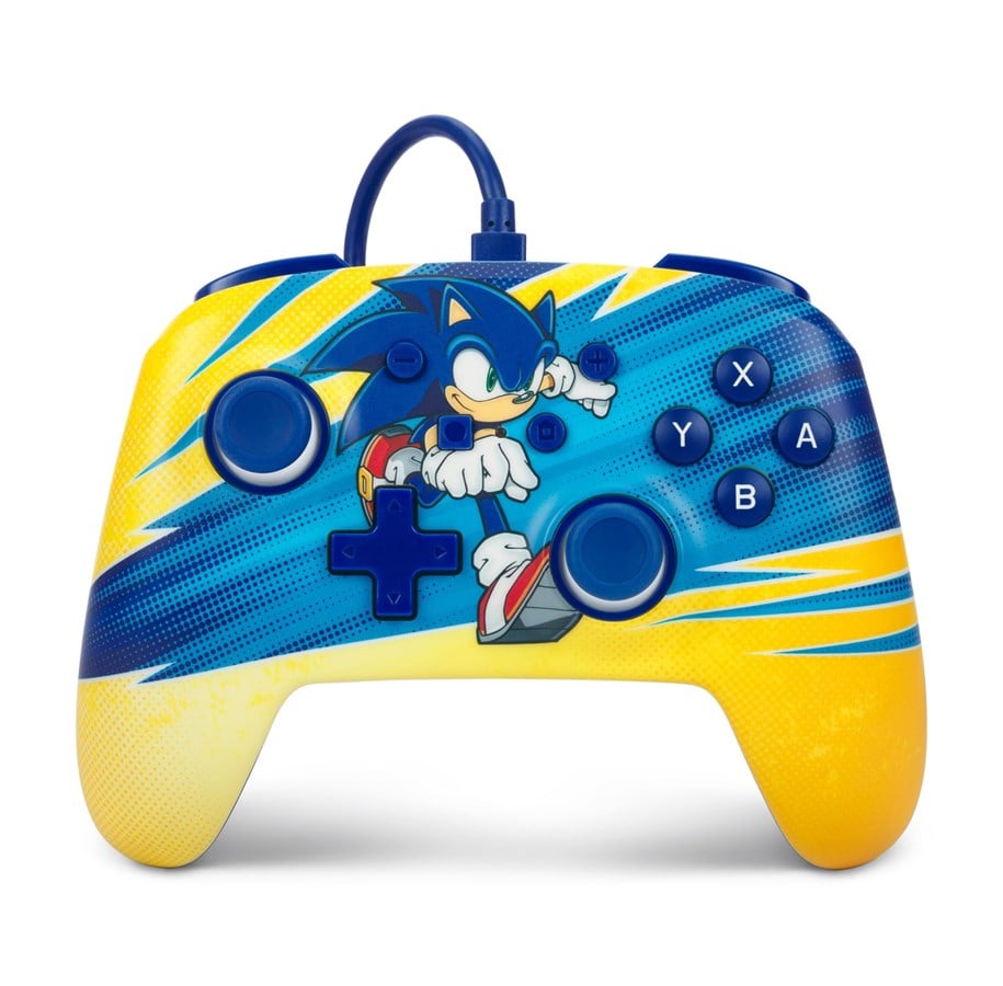 Gaming Zubehör - PowerA Verbesserter kabelgebundener Controller für Nintendo Switch – Sonic-Boost - Wired Controller - Nintendo Switch - NSGP0202-01